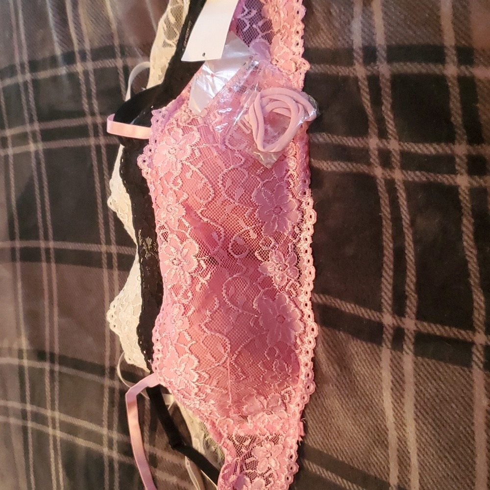3 Padded Bras with removable straps 34C